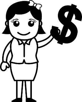 顯示美元符號矢量插圖