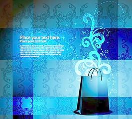 時(shí)尚、雅致的花紋背景矢量素材02矢量