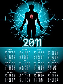 2011矢量日歷