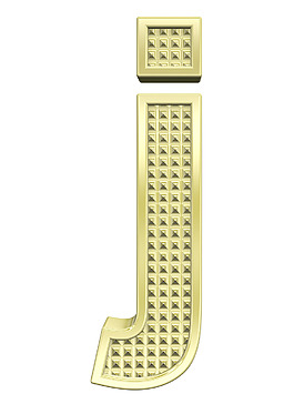 一個小寫字母的字符集滾花金