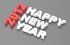 2012新年快樂文本在黑色的