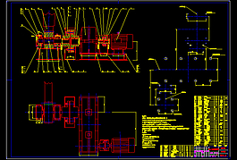 2.4X18M回转烘干机传动部装图CAD图纸