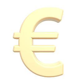 歐元符號從黃金字母集