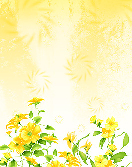 黃色的花朵 底紋設(shè)計