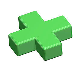 綠十字標志的白色隔離