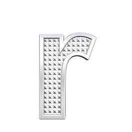 一個(gè)小寫(xiě)字母的字符集滾花鉻