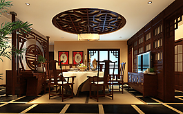 中餐廳模型