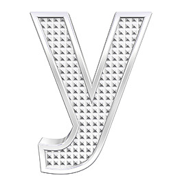 一個(gè)小寫(xiě)字母的字符集滾花鉻