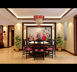 家居餐廳模型