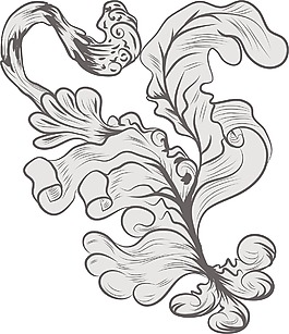 矢量花葉
