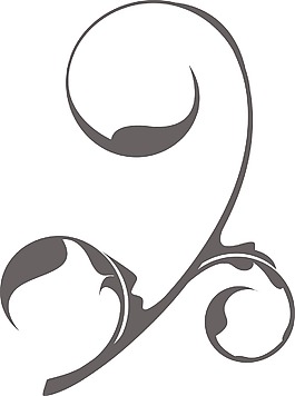 矢量花卉渦流
