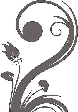 矢量花卉渦流