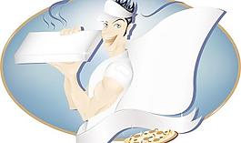 卡通廚師04矢量