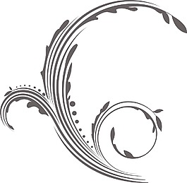 矢量花卉渦流