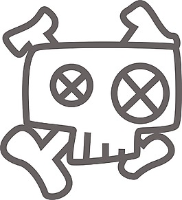 EMO顱骨矢量元素