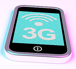 3G连接互联网的手机上
