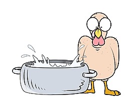 害怕土耳其鳥(niǎo)水籃