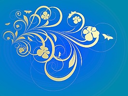 金色花賀卡模板