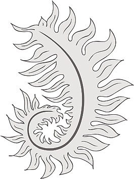 矢量花葉