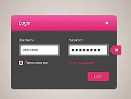 登錄表框psd素材