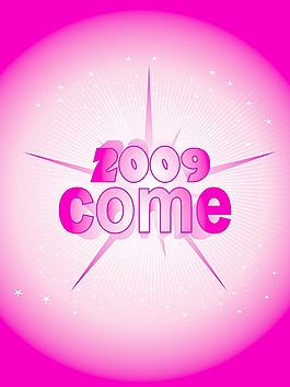 2009新年前夕晚會(huì)背景矢量插畫(huà)