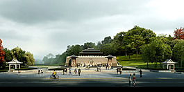 公園建筑效果圖