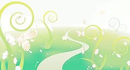 蝴蝶花的插图插画矢量素材摘要草蝴蝶