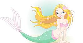 02矢量卡通美人魚