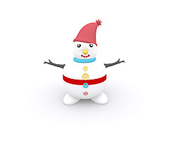 三維雪人插畫