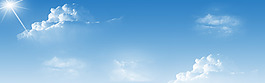 藍(lán)色天空白云淘寶海報(bào)背景素材