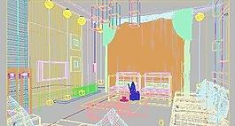 客廳裝修3d模型