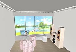 室內(nèi)設(shè)計(jì)效果圖一張-3d文件