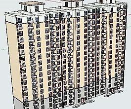 sketchup高層小區(qū)建筑模型