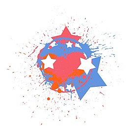臟污漬的美國獨(dú)立日向量的主題設(shè)計(jì)