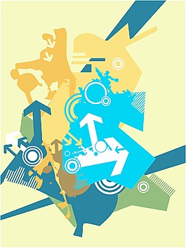 美麗的紋理和色調(diào)元素箭