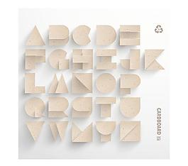 紙板做的字母設計矢量