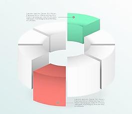 三維圖表的業務布局矢量素材02