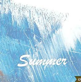 夏天的水彩背景矢量藝術(shù)04