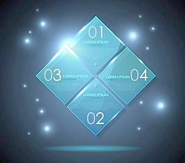 藍色的Web圖表模板設(shè)計矢量圖09