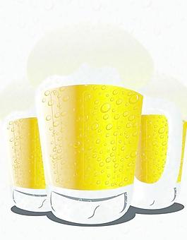 啤酒杯設(shè)計(jì)平面向量03
