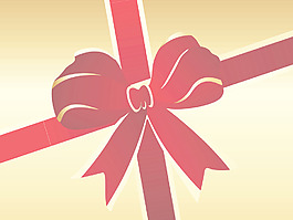 紅色的有圣誕弓在金色的背景說明