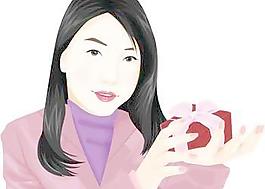 她手里拿著她現(xiàn)在的女孩