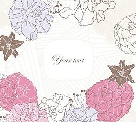 無縫花卉背景矢量素材02