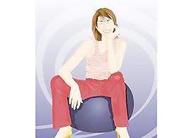 美麗的女孩坐在位置10