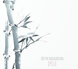 手繪竹子矢量背景