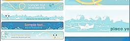 海洋主题矢量banner素材