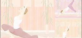 女性矢量的瑜伽練習