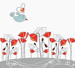 時(shí)尚花卉矢量素材5