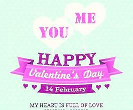 情人節背景復古風格矢量01