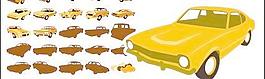 老爺車元素矢量素材